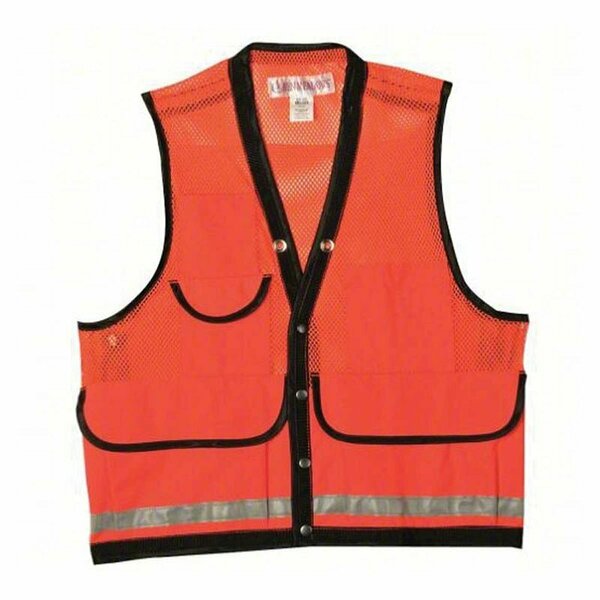 None Field Vest, 3XL, Orange, Button 105155XXXL